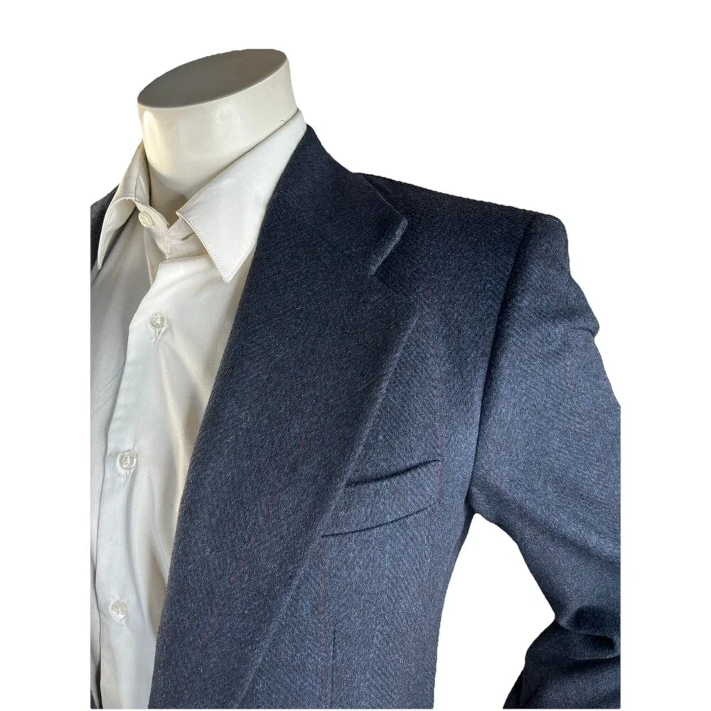 Vintage Robert Stock Men 39R Blazer Camel Hair Tweed Subtle Striped Sport Coat